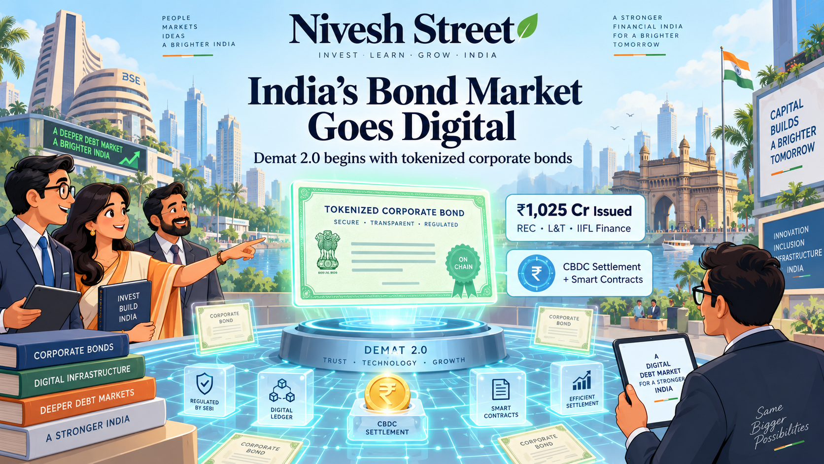 India Tokenizes ₹1025 Crore of Corporate Bonds Goes Digital